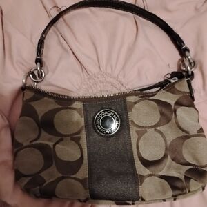 Coach Brown Signature Shoulder Bag